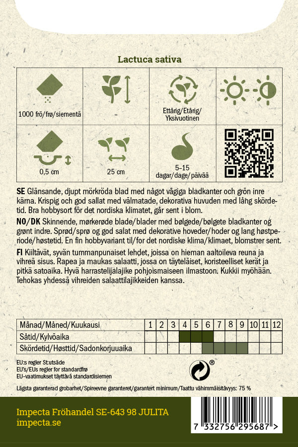 Frø: Hovedsalat 'Apache'