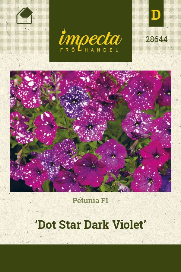Frø: Petunia F1 'Dot Star Dark Violet'