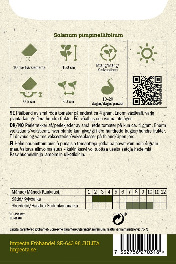 Frø: Ribstomat 'Currant Red'