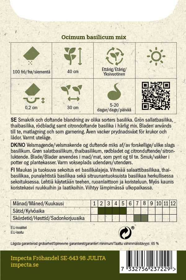 Frø: Basilikum, mix