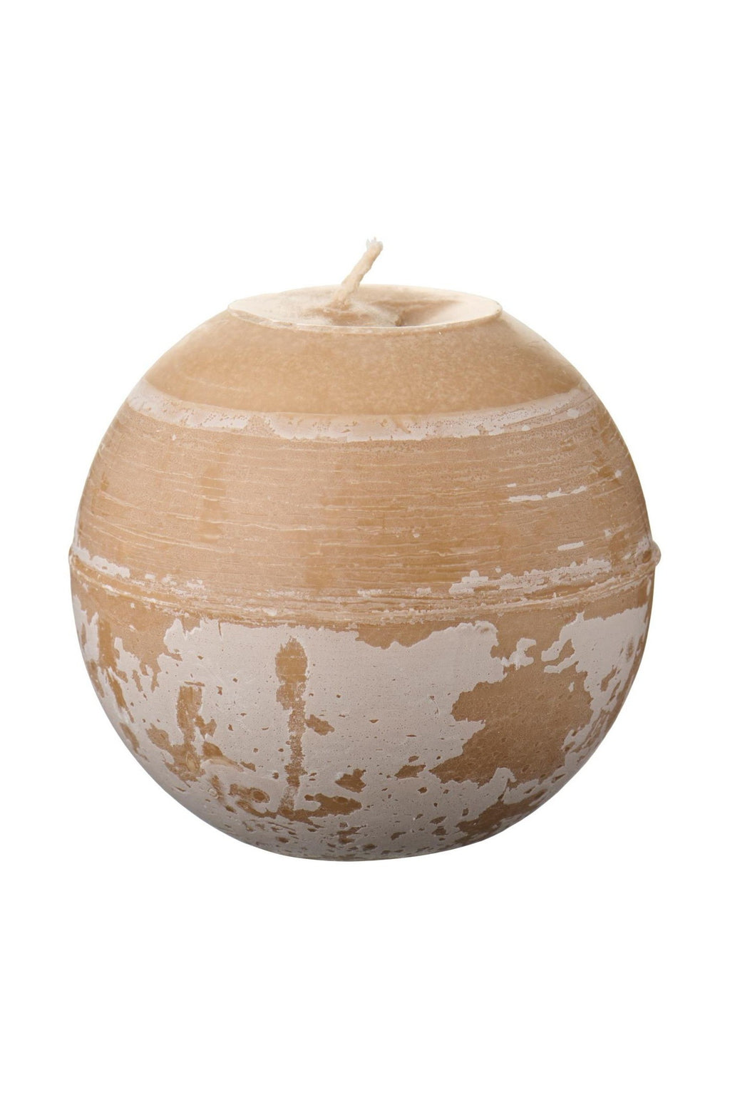Kuglelys rustik, honey Ø10 cm
