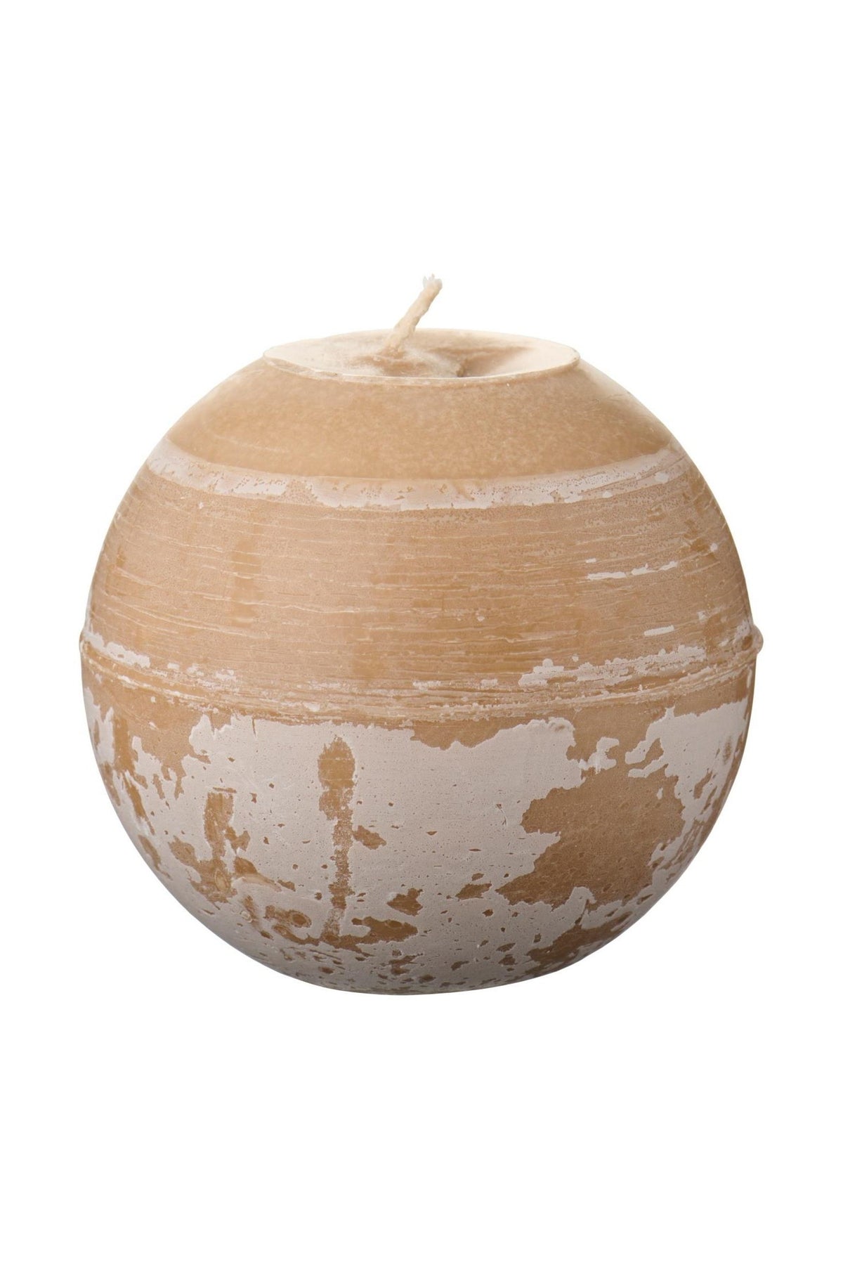 Kuglelys rustik, honey Ø10 cm