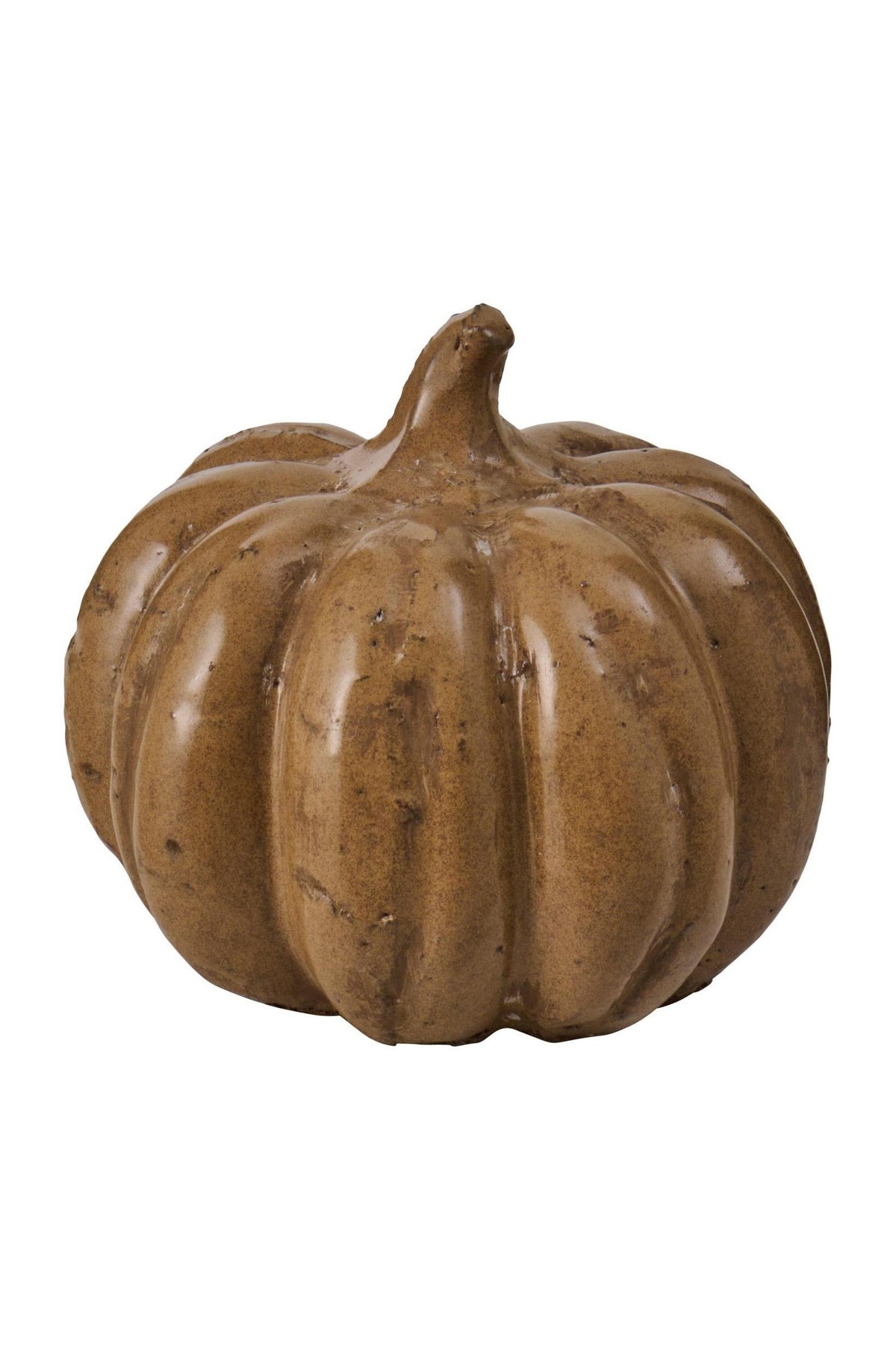 Græskar, brun glaseret Ø15 cm
